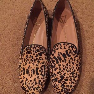 Vince Camuto Leopard Print Loafers. Worn once. 8
